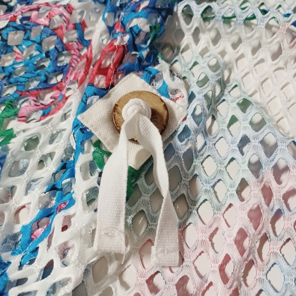 MIRROR IMAGE Colorful Geometric Shape Button Up Cardigan Shawl 1X NWT - Picture 4 of 7